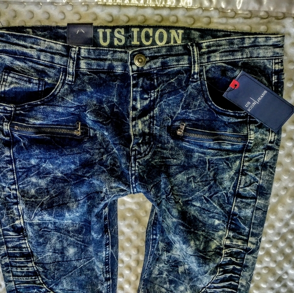US Icon Jeans Size 36 Moto Skinny Leg NWT - Picture 4 of 10